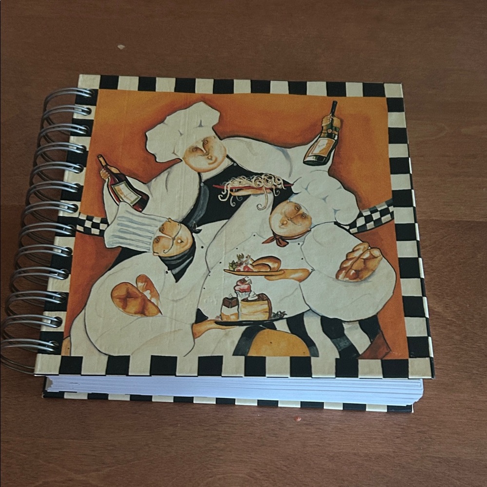 Gourmet Chef Spiral Cookbook with Orange and Black Cover